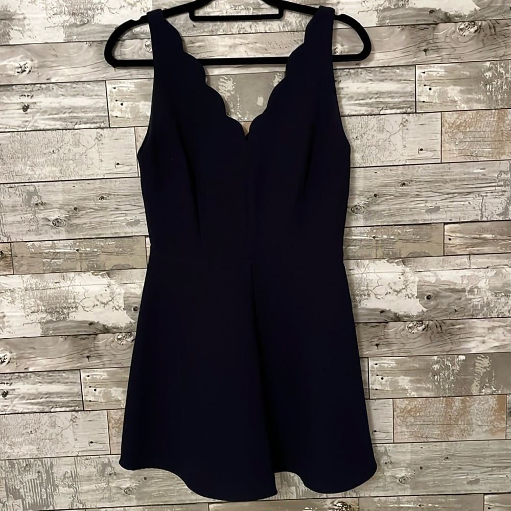 Vici Romper with Scalloped Neckline